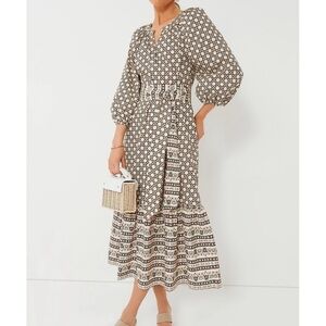 TUCKERNUCK Birch Cane Border Lyles Dress NEW